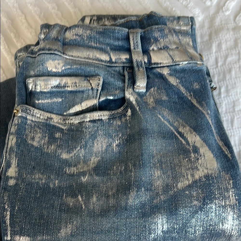 Frame Denim Blue Straight Leg Jeans